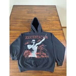 XXXTentacion Hoodie Mens Medium Black Tour Concert What Is Real Will Prosper